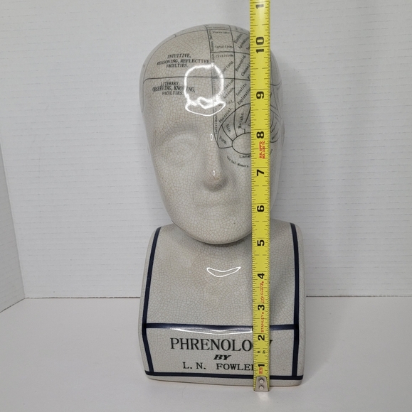 Phrenology Head Bust LN Fowler Vintage Ceramic - Picture 11 of 13